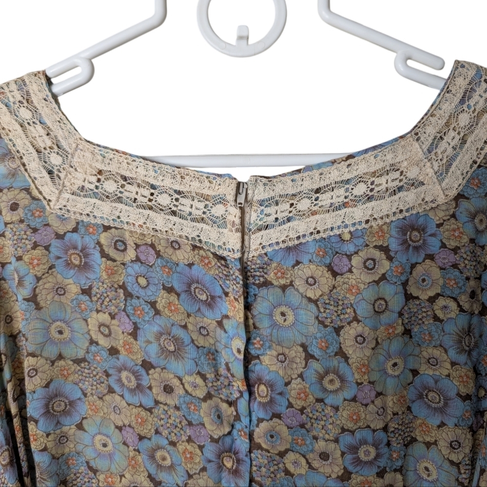 Gunne Sax vintage floral dress sz M - Picture 3 of 16